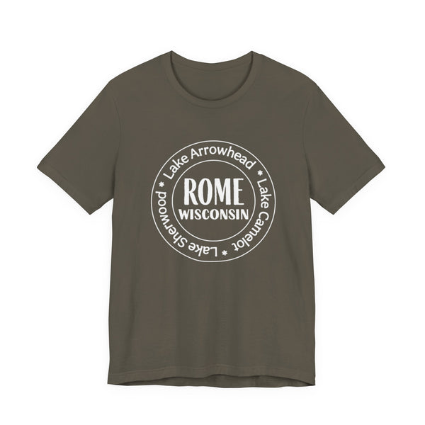 Rome, Wisconsin Tri Lakes Unisex Jersey Short Sleeve Tee