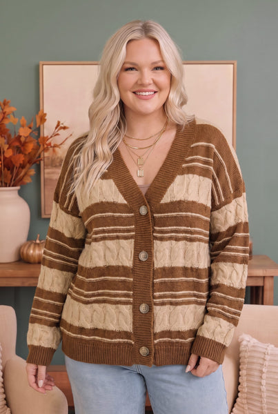 Stripe a Pose Knit Cardigan