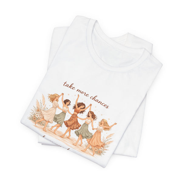 Boho Dance Girls Tee — "Take More Chances, Dance More Dances" Cotton T-Shirt