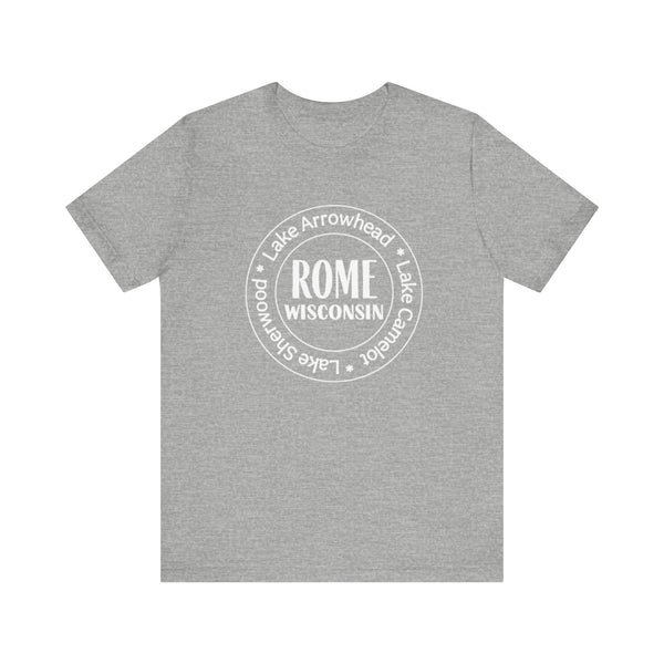 Rome, Wisconsin Tri Lakes Unisex Jersey Short Sleeve Tee