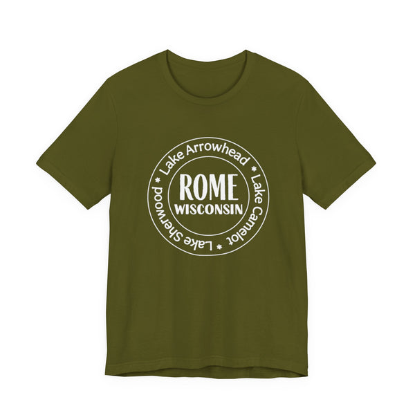 Rome, Wisconsin Tri Lakes Unisex Jersey Short Sleeve Tee