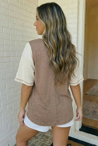 Boho Peace Patchwork Oversized Graphic Tee