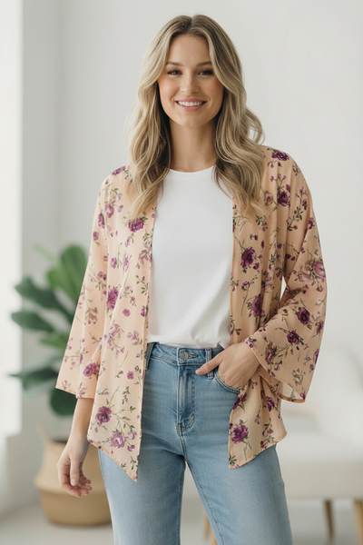 Dainty Layers Floral Kimono